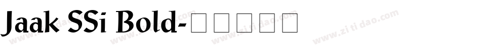 Jaak SSi Bold字体转换